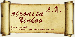 Afrodita Ninkov vizit kartica